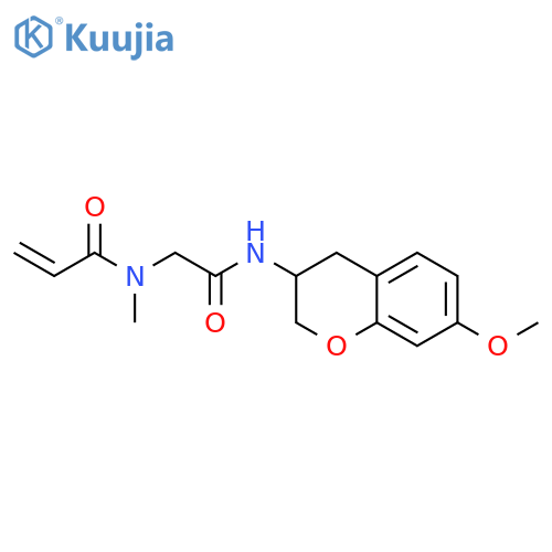 N-[2-[(3,4-Dihydro-7-methoxy-2H-1-benzopyran-3-yl)amino]-2-oxoethyl]-N-methyl-2-propenamide structure