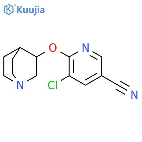 6-{1-azabicyclo[2.2.2]octan-3-yloxy}-5-chloropyridine-3-carbonitrile structure
