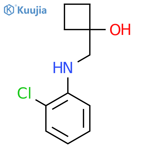 1-{[(2-Chlorophenyl)amino]methyl}cyclobutan-1-ol structure