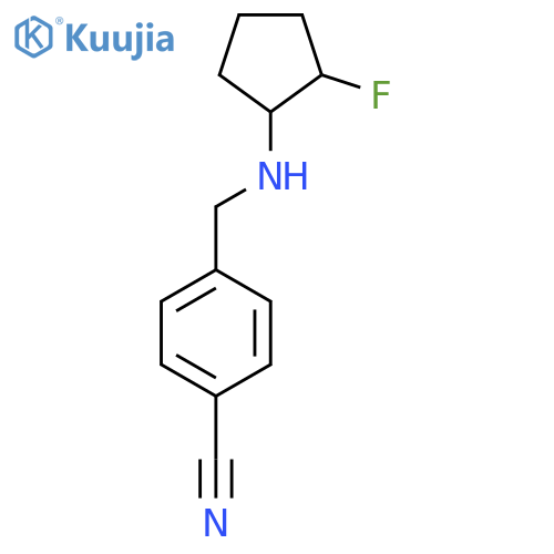 4-{(2-fluorocyclopentyl)aminomethyl}benzonitrile structure