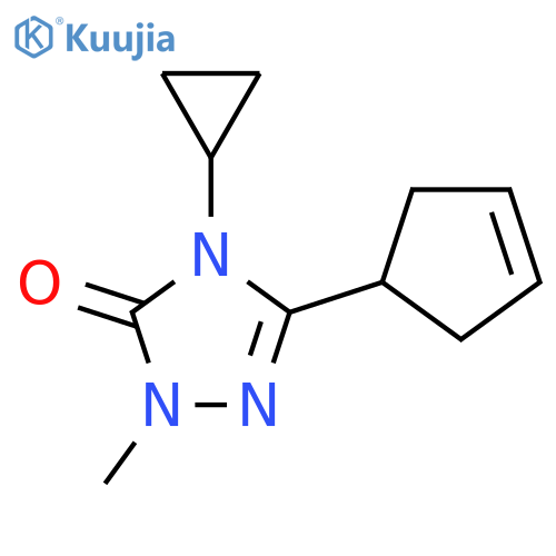 3-(cyclopent-3-en-1-yl)-4-cyclopropyl-1-methyl-4,5-dihydro-1H-1,2,4-triazol-5-one structure