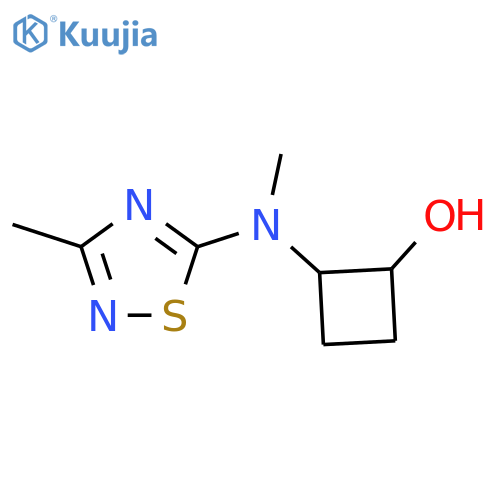 2-[Methyl(3-methyl-1,2,4-thiadiazol-5-yl)amino]cyclobutan-1-ol structure