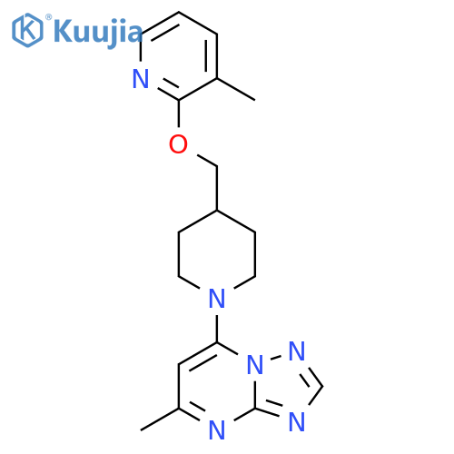 3-Methyl-2-[(1-{5-methyl-[1,2,4]triazolo[1,5-a]pyrimidin-7-yl}piperidin-4-yl)methoxy]pyridine structure