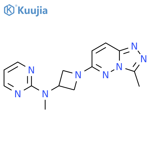 N-methyl-N-(1-{3-methyl-[1,2,4]triazolo[4,3-b]pyridazin-6-yl}azetidin-3-yl)pyrimidin-2-amine structure