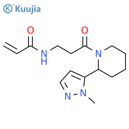 N-[3-[2-(1-Methyl-1H-pyrazol-5-yl)-1-piperidinyl]-3-oxopropyl]-2-propenamide structure