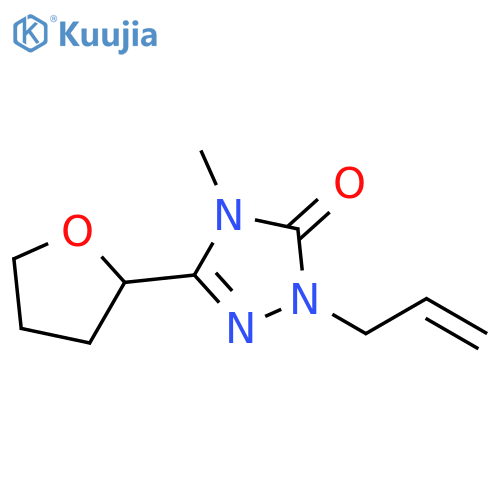 4-methyl-3-(oxolan-2-yl)-1-(prop-2-en-1-yl)-4,5-dihydro-1H-1,2,4-triazol-5-one structure
