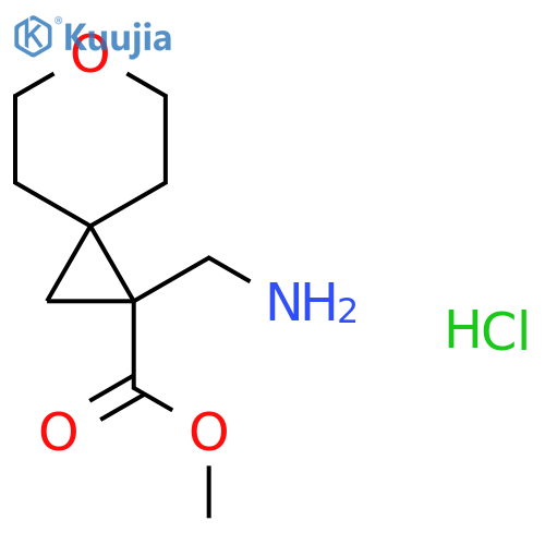 Methyl 1-(aminomethyl)-6-oxaspiro[2.5]octane-1-carboxylate hydrochloride structure