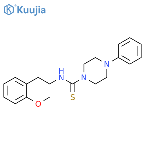 N-2-(2-methoxyphenyl)ethyl-4-phenylpiperazine-1-carbothioamide structure