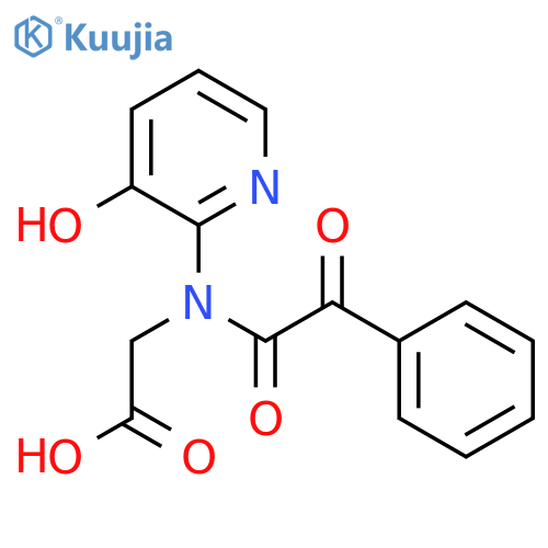 2-[(3-Hydroxy-2-pyridinyl)(2-oxo-2-phenylacetyl)amino]acetic acid structure