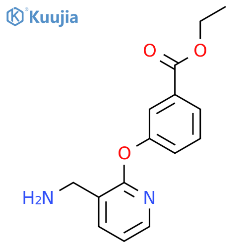 Ethyl 3-{[3-(aminomethyl)-2-pyridinyl]oxy}benzoate structure