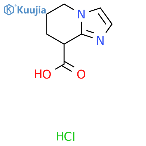 5H,6H,7H,8H-imidazo[1,2-a]pyridine-8-carboxylic acid hydrochloride structure