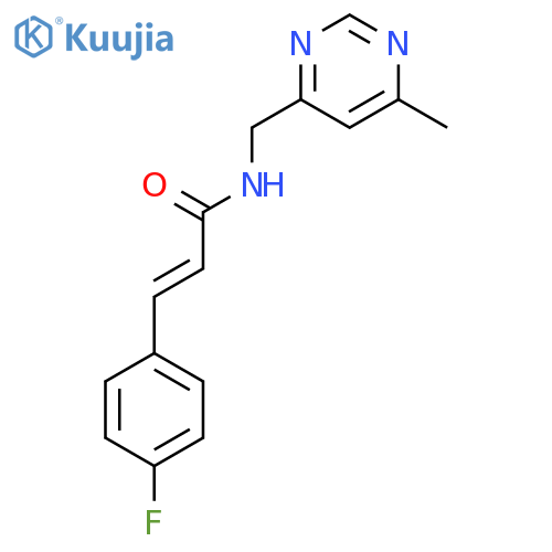 (2E)-3-(4-fluorophenyl)-N-[(6-methylpyrimidin-4-yl)methyl]prop-2-enamide structure