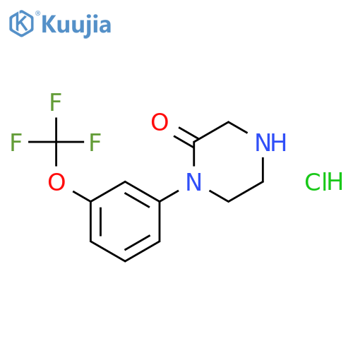 1-[3-(trifluoromethoxy)phenyl]-2-piperazinone Hydrochloride (1:1) structure