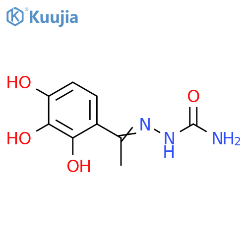 Hydrazinecarboxamide, 2-[1-(2,3,4-trihydroxyphenyl)ethylidene]- structure