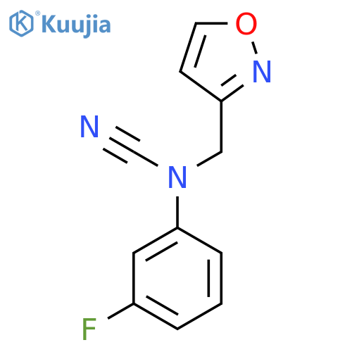 N-cyano-3-fluoro-N-(1,2-oxazol-3-yl)methylaniline structure
