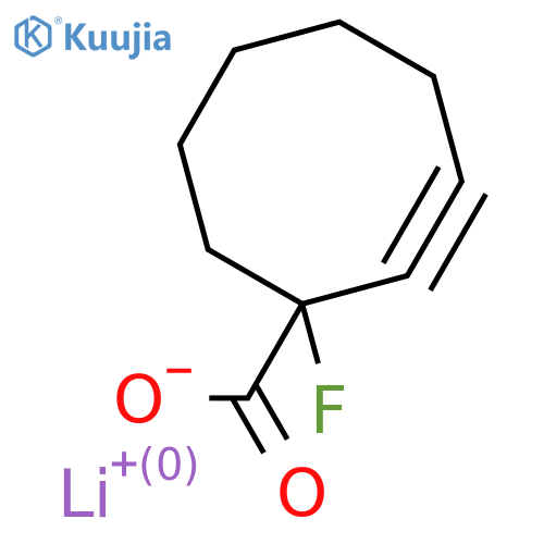 lithium(1+) ion 1-fluorocyclooct-2-yne-1-carboxylate structure