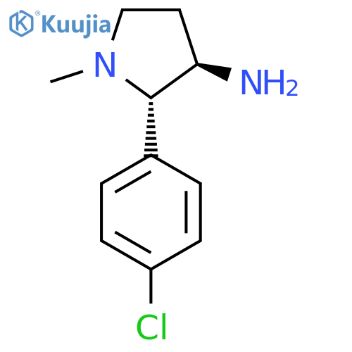 rac-(2R,3S)-2-(4-chlorophenyl)-1-methylpyrrolidin-3-amine, trans structure