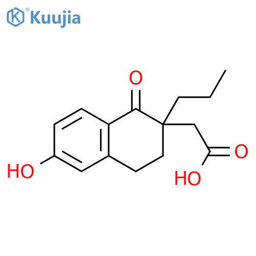 2-(6-Hydroxy-1-oxo-2-propyl-1,2,3,4-tetrahydronaphthalen-2-yl)acetic acid structure