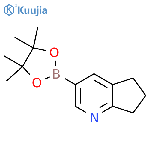 3-(4,4,5,5-Tetramethyl-1,3,2-dioxaborolan-2-yl)-6,7-dihydro-5H-cyclopenta[b]pyridine structure