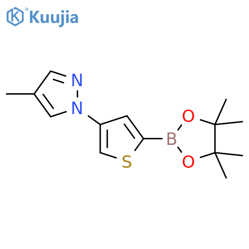 4-(4-Methyl-1H-pyrazol-1-yl)thiophene-2-boronic acid pinacol ester structure