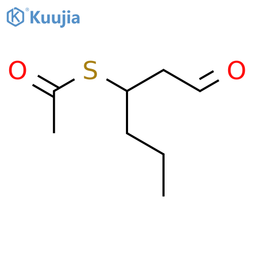 3-(acetylsulfanyl)hexanal structure