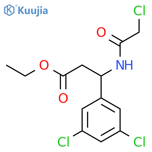Ethyl 3-(2-chloroacetamido)-3-(3,5-dichlorophenyl)propanoate structure
