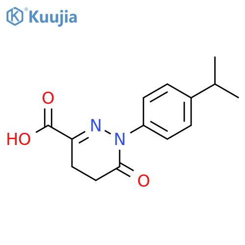 6-oxo-1-4-(propan-2-yl)phenyl-1,4,5,6-tetrahydropyridazine-3-carboxylic acid structure