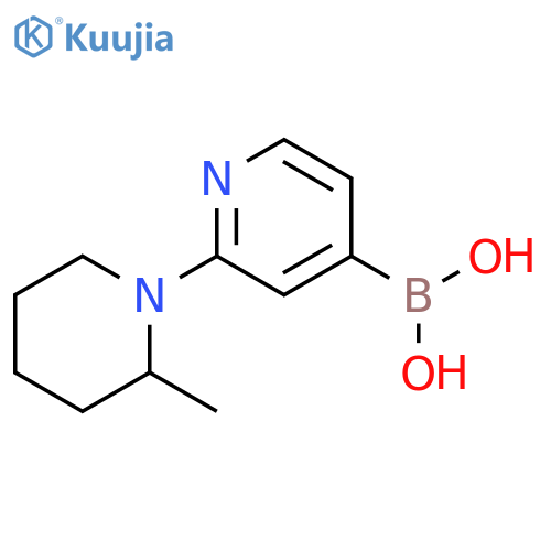 2-(2-Methylpiperidin-1-yl)pyridine-4-boronic acid structure