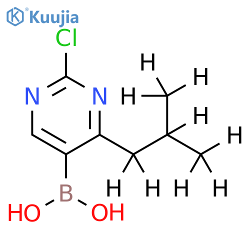 2-Chloro-4-(iso-butyl-d9)-pyrimidine-5-boronic acid structure