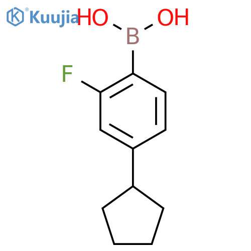 (4-Cyclopentyl-2-fluorophenyl)boronicacid structure