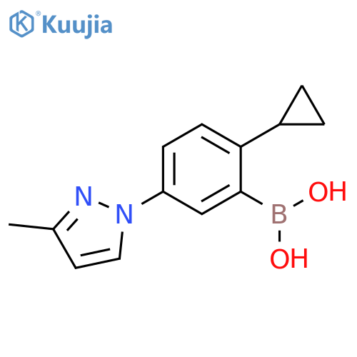 2-Cyclopropyl-5-(3-methyl-1H-pyrazol-1-yl)phenylboronic acid structure