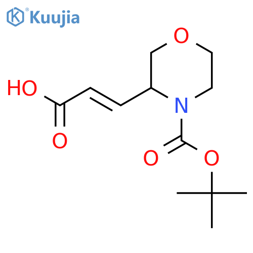 3-{4-(tert-butoxy)carbonylmorpholin-3-yl}prop-2-enoic acid structure