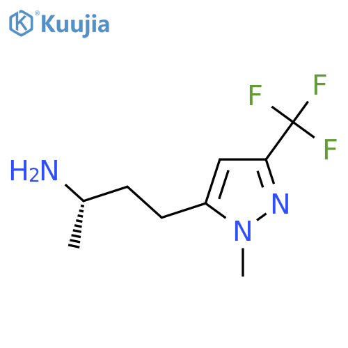 (2S)-4-1-methyl-3-(trifluoromethyl)-1H-pyrazol-5-ylbutan-2-amine structure