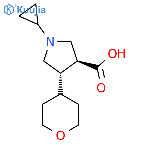 1-cyclopropyl-4-(oxan-4-yl)pyrrolidine-3-carboxylic acid structure