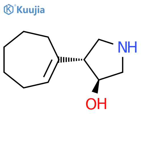 rac-(3R,4S)-4-(cyclohept-1-en-1-yl)pyrrolidin-3-ol structure