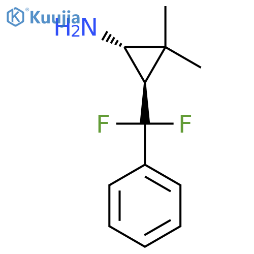 rac-(1R,3S)-3-difluoro(phenyl)methyl-2,2-dimethylcyclopropan-1-amine structure