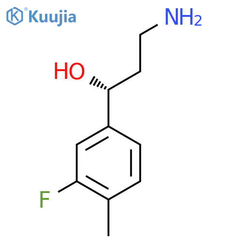 (1R)-3-amino-1-(3-fluoro-4-methylphenyl)propan-1-ol structure