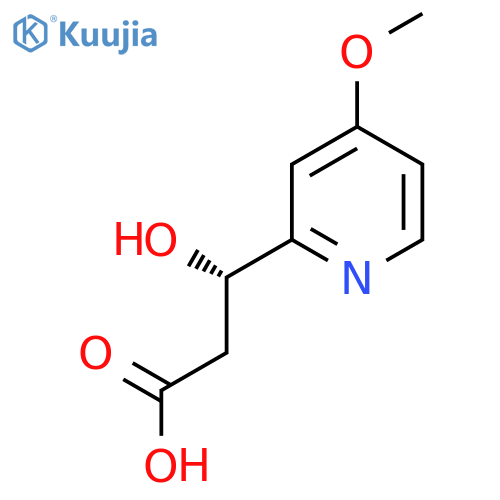 (3S)-3-hydroxy-3-(4-methoxypyridin-2-yl)propanoic acid structure