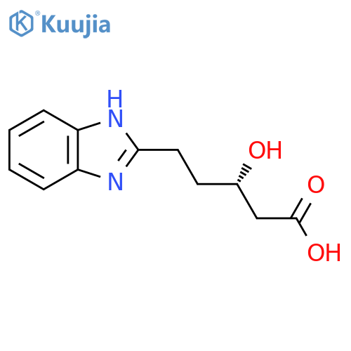 (3S)-5-(1H-1,3-benzodiazol-2-yl)-3-hydroxypentanoic acid structure