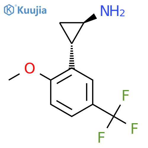 rac-(1R,2S)-2-2-methoxy-5-(trifluoromethyl)phenylcyclopropan-1-amine structure