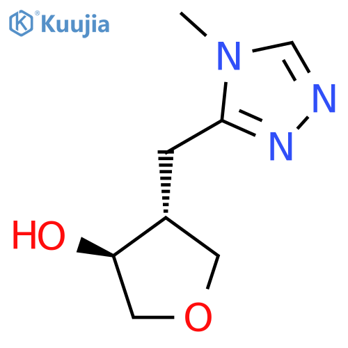 rac-(3R,4S)-4-(4-methyl-4H-1,2,4-triazol-3-yl)methyloxolan-3-ol structure