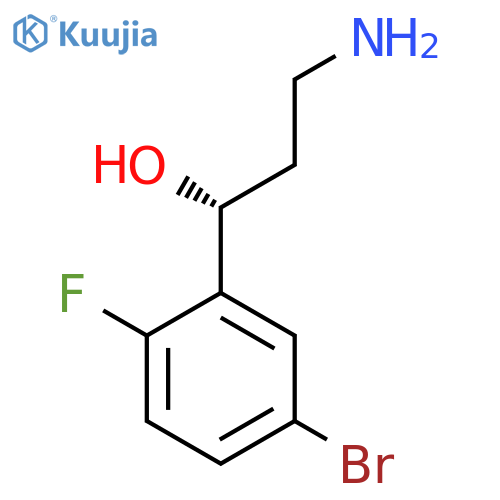 (1R)-3-amino-1-(5-bromo-2-fluorophenyl)propan-1-ol structure
