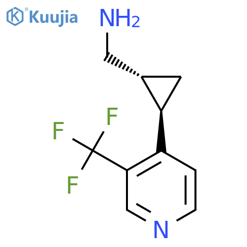 rac-(1R,2R)-2-3-(trifluoromethyl)pyridin-4-ylcyclopropylmethanamine structure