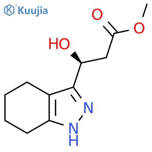 methyl (3S)-3-hydroxy-3-(4,5,6,7-tetrahydro-1H-indazol-3-yl)propanoate structure