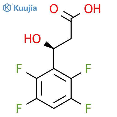 (3S)-3-hydroxy-3-(2,3,5,6-tetrafluorophenyl)propanoic acid structure