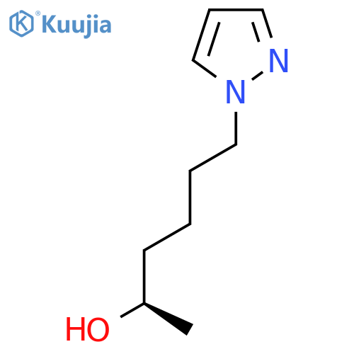 (2R)-6-(1H-pyrazol-1-yl)hexan-2-ol structure