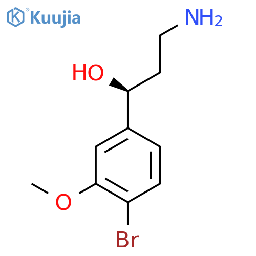 (1S)-3-amino-1-(4-bromo-3-methoxyphenyl)propan-1-ol structure