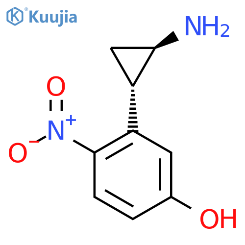 rac-3-(1R,2S)-2-aminocyclopropyl-4-nitrophenol structure