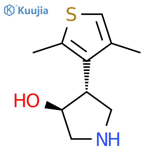 rac-(3R,4S)-4-(2,4-dimethylthiophen-3-yl)pyrrolidin-3-ol structure