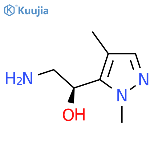 (1S)-2-amino-1-(1,4-dimethyl-1H-pyrazol-5-yl)ethan-1-ol structure